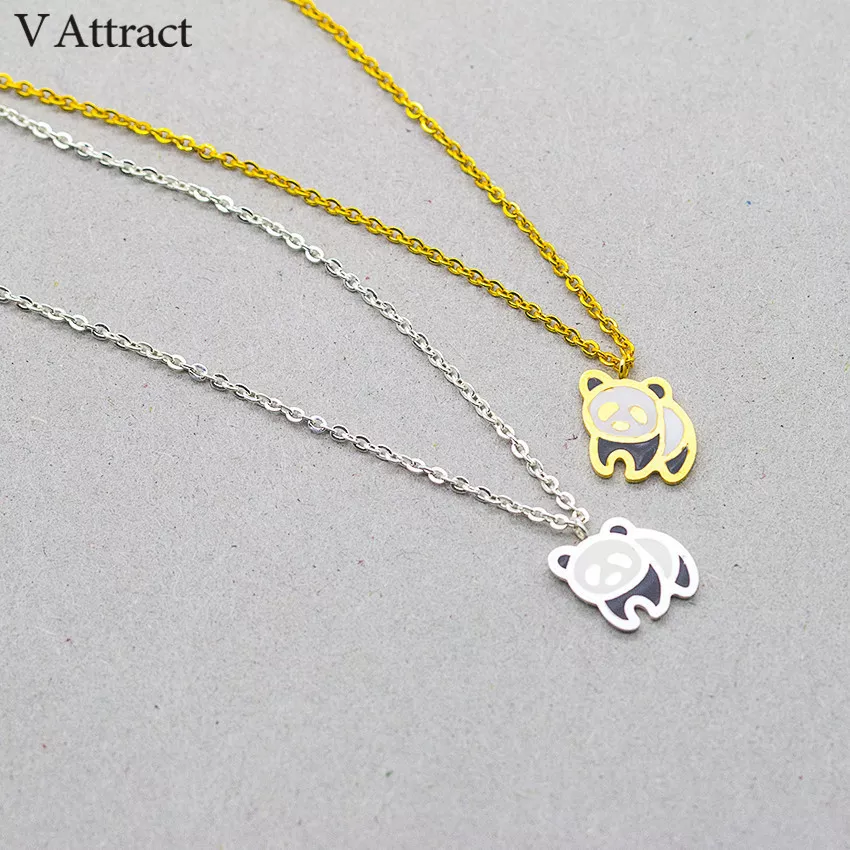 v-attract-stainless-steel-enamel-panda-charm-necklace-women-fashion-jewelry