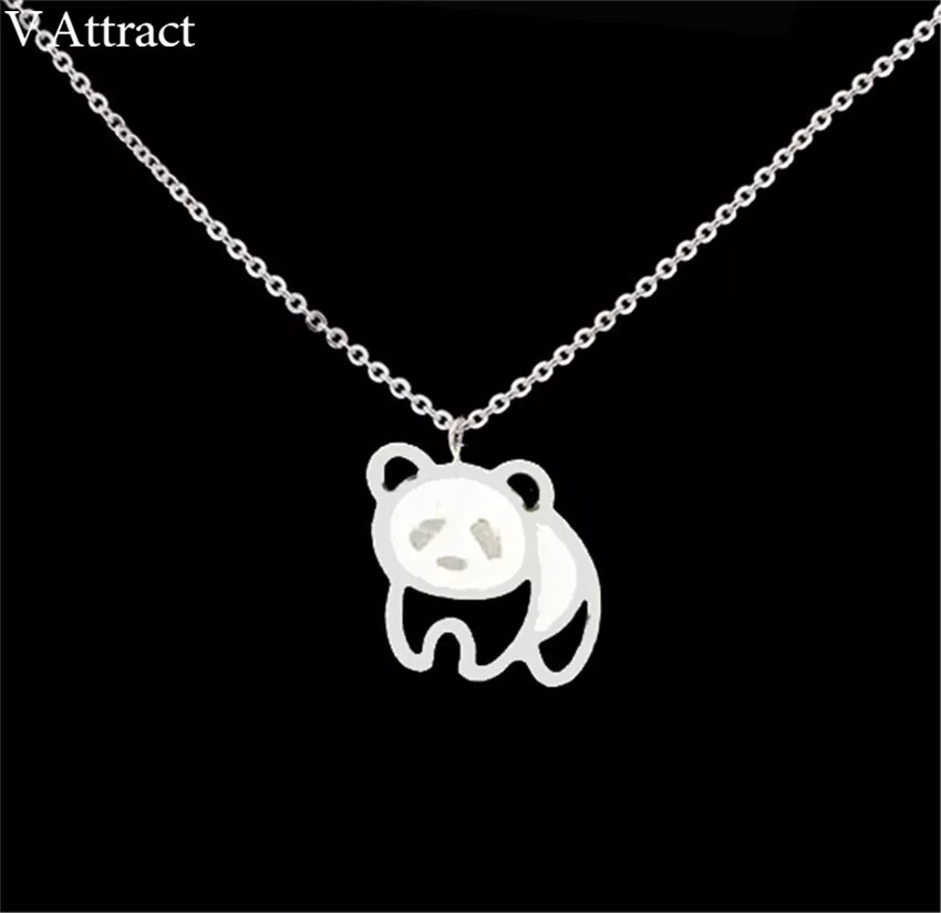 v-attract-stainless-steel-enamel-panda-charm-necklace-women-fashion-jewelry