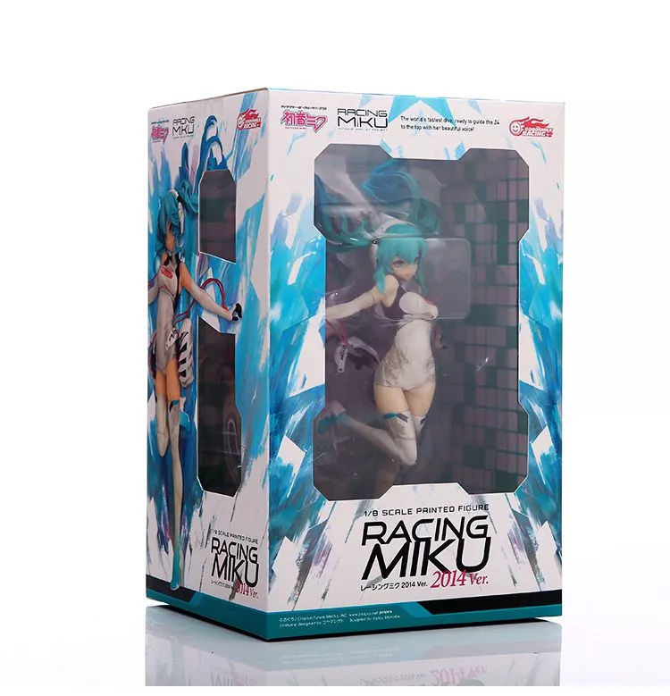 Vocaloid-Hatsune-Miku-Racing-miku-2014-Ver-1-8-Scale-Painted-Figure-Collectible-Model-Toy-22cm-2