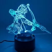 Luminária Zelda respiração da figura de ação selvagem 3d luzes da noite led mudando anime ligação zelda 3d brinquedo de iluminação estatueta
