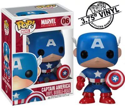 action figure 1 peca funko pop disney marvel vingadores avengers capitao america 06 Action Figure 1 Peça FUNKO POP HBO Walking Dead Michonne's Pet 1 37 Bobble Head Q Edition 10cm