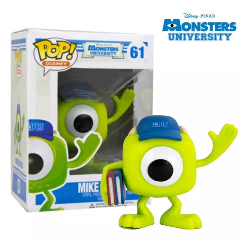 action figure 1 peca funko pop disney pixar universidade monstros mike 61 bobble head Carteira Estojo Bolsa Divertidamente Inside Out Disgust Nojinho