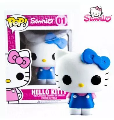 action figure 1 peca funko pop hello kitty sanrio 01 bobble head q edition 10cm Action Figure 1 Peça FUNKO POP Minions Rei Bob 168 Bobble Head Q Edition 10cm