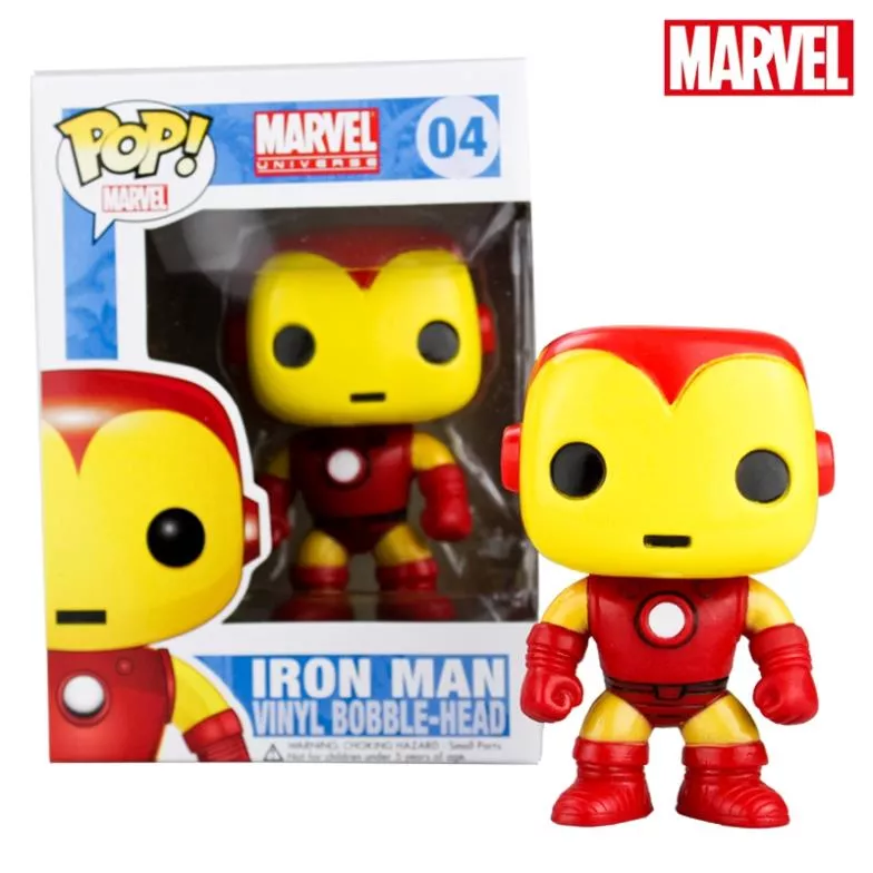 action figure 1 peca funko pop marvel homem de ferro iron man 04 bobble head q Camiseta Manga Longa Marvel Disney Reator Iron Man Homem de Ferro Tony Stark