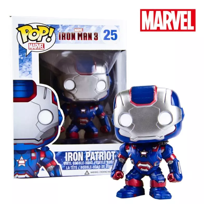 action figure 1 peca funko pop marvel homem de ferro iron man iron patriot 25 bobble Camiseta Marvel Cosplay Uniforme Iron Man Homem de Ferro #1490