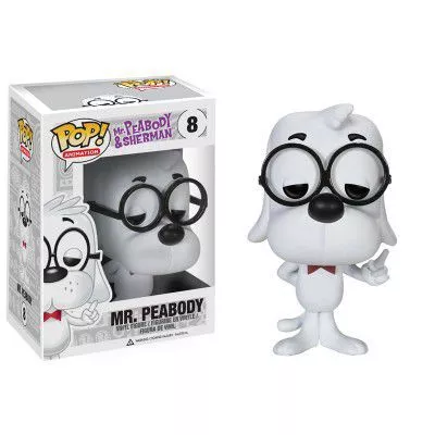 action figure 1 peca funko pop mr peabody sherman 08 bobble head q edition 10cm Action Figure 1 Peça FUNKO POP HBO Walking Dead Michonne's Pet 1 37 Bobble Head Q Edition 10cm