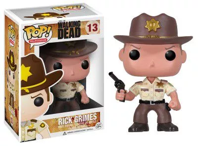 action figure 1 peca funko pop walking dead rick grimes 13 bobble head q edition 10cm Action Figure 1 Peça FUNKO POP HBO Walking Dead Michonne's Pet 1 37 Bobble Head Q Edition 10cm