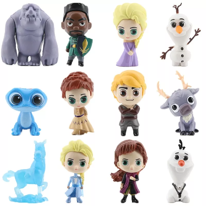 action figure 12 pcs set 2 disney congelado snow queen anna elsa figuras de Action Figure Accel World Kuroyuki Hime Anime Action Figure PVC Nova Coleção figuras brinquedos Coleção