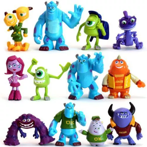 Action Figure 12 Peças Disney Pixar Universidade Monstros S.A.