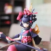Action Figure 18cm anime fate/grand order katsushika hokusai macarrão rolha figura de ação pvc collectible modelo brinquedos boneca