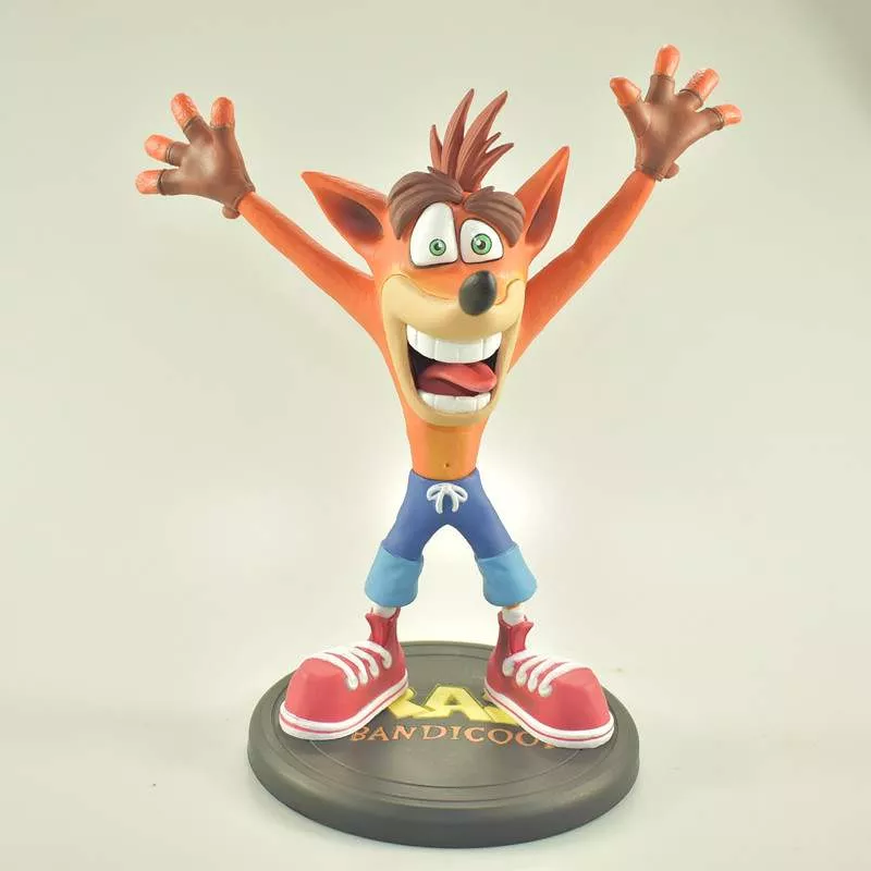 Action Figure 23cm crash bandicoot figura brinquedo bandicoot lobo pintado estátua ótimo presente para crianças