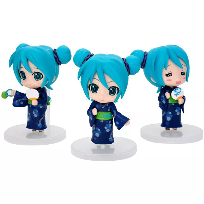 action figure 3 pecas hatsune miku vocaloid kimono roupao 10cm Action Figure 5-7cm Anime Demon Slayer kimetsu nenhum yaiba figura kamado tanjirou nezuko hashibira inosuke pvc figura de ação modelo de brinquedo presente