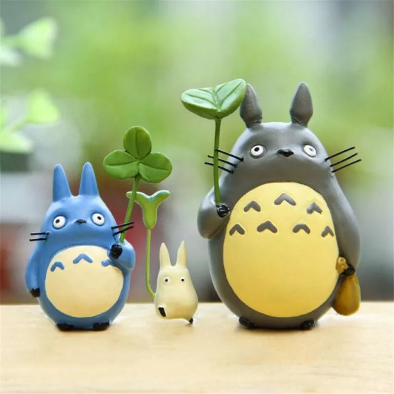 action figure 3 pecas meu vizinho totoro my neighbor totoro 34 Chaveiro My Neighbor Totoro Meu vizinho totoro chaveiro figuras dos desenhos animados brinquedo gato do cão pingentes chaveiro feminino dos homens crianças presentes de natal jóias