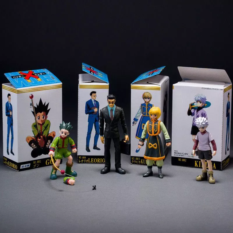 action figure 4 pecas anime hunter x hunter gon killua kurapika leorio 12 16cm Brinco Anime Sailor Moon Sakura Card Captor japonês anime cor de ouro coração com vermelho azul cristal marinheiro lua varinha mágica forma chave brincos para meninas crianças presentes