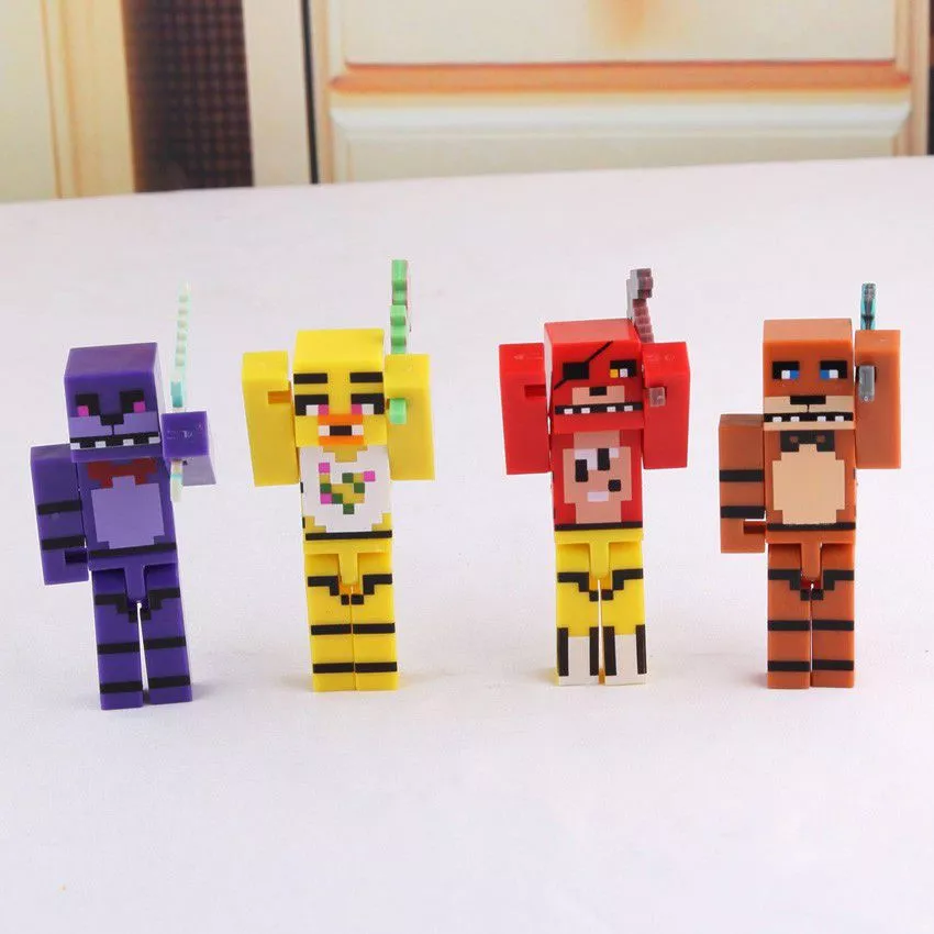 action figure 4 pecas minecraft five nights at freddys 4 foxy chica bonnie freddy Action Figure Anime Date A Live Tohka Yatogami 17cm