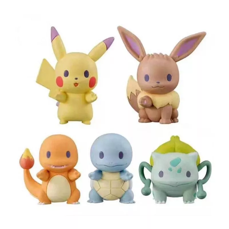 action figure 5 pcs set brinquedos boneca bulbasaur charmander squirtle Mochila Pokemon Bulbassauro Anime dos desenhos animados mochila periférica bulbasaur cosplay adereços acessórios de pelúcia mochila viajar mochila saco escolar