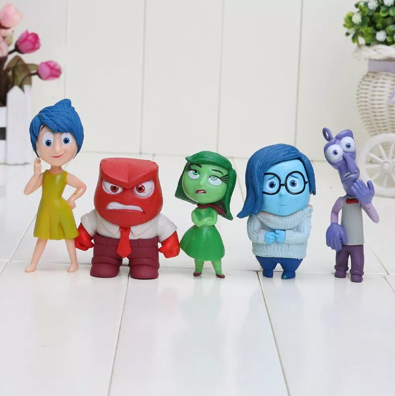 action figure 5 pecas disney pixar inside out divertida mente 8cm Carteira Estojo Bolsa Divertidamente Inside Out Disgust Nojinho