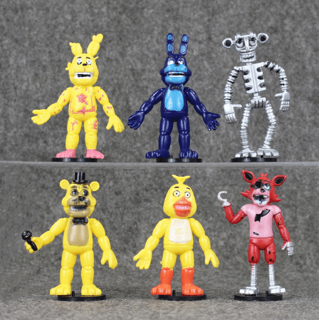 Action Figure 6 Peças Cinco Noites No Freddy Five Nights At Freddy's  9cm