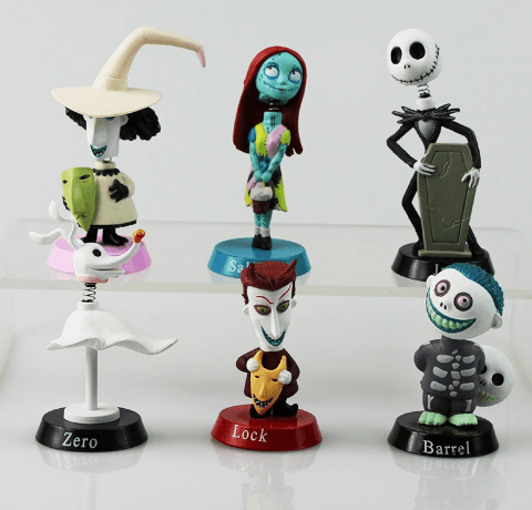 action figure 6 pecas personagens the nightmare before christmas o estranho mundo de Carteira jack skellington bolsa feminina pesadelo antes do natal