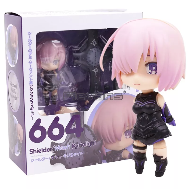 action figure 664 shielder mash kyrielight fate grand pedido pvc figura de Garrafa térmica de aço inoxidável, garrafas térmicas de aço inoxidável com tema de doce criativo para estudantes do japão, latas portáteis, unissex