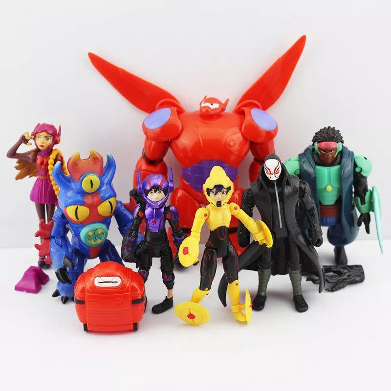 action figure 8 pecas disney marvel operacao big hero 6 baymax fred tomago honey Divulgado pôster oficial para Baymax!, spin-off de Operação Big Hero 6.