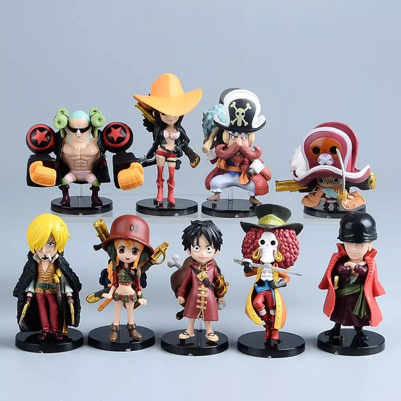 action figure 9 pecas anime one piece Action Figure 9 peças Anime One Piece