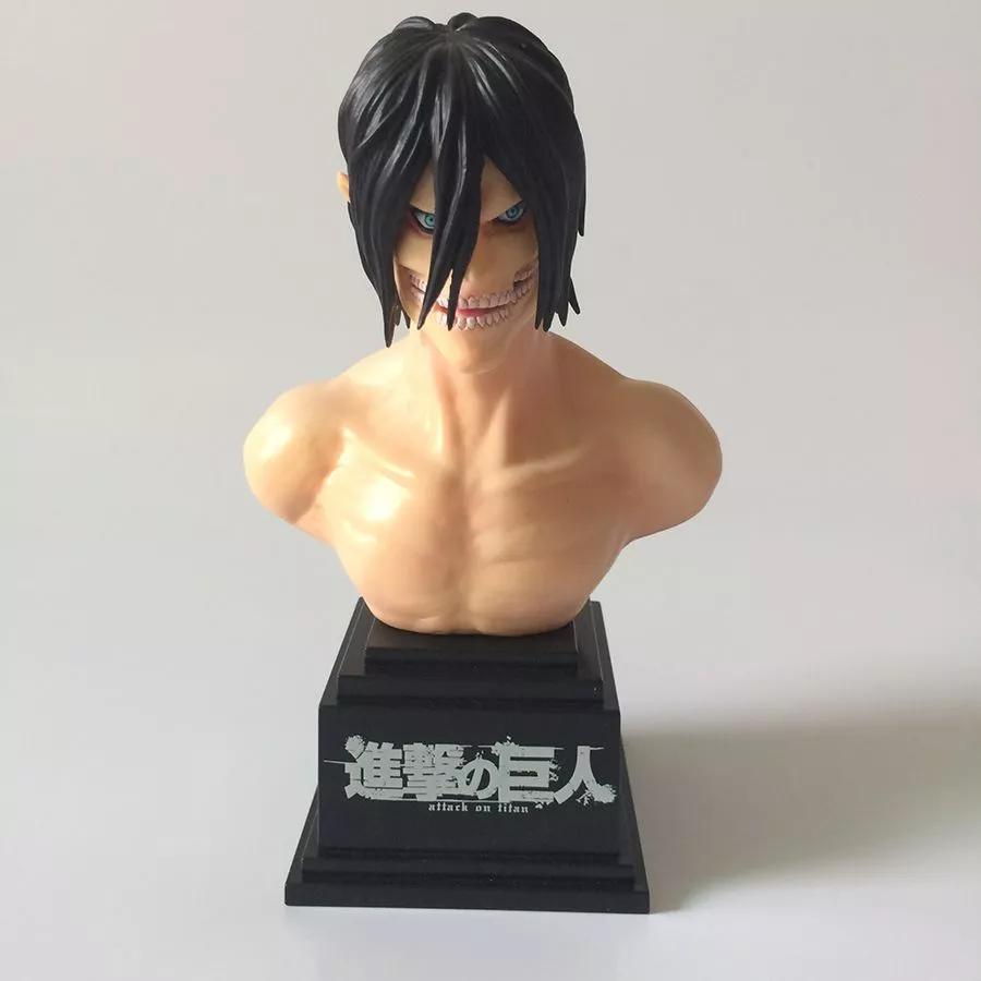 action figure anime attack on titan busto eren jaeger 20cm Jaqueta Frio Anime Attack on Titan Eren Mikasa Levi A