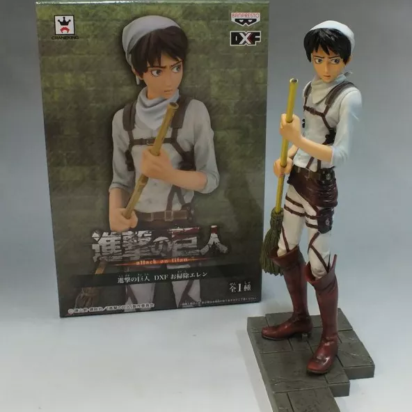 action figure anime attack on titan eren jaeger 17cm Jaqueta Frio Anime Attack on Titan Eren Mikasa Levi A