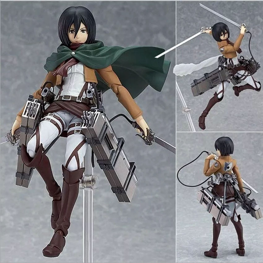 action figure anime attack on titan mikasa ackerman 14cm 44 Luminária Anime attack on titan 3d lâmpada annie leonhart luz para decoração do quarto crianças presente ataque em titan led night light mikasa