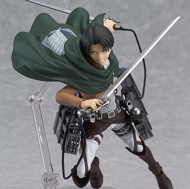 action figure anime attack on titan shingeki no kyojin rivaille figma 213 14cm Luminária Attack on Titan Shingeki no Kyojin de mesa de acrílico anime ataque em titã para casa decoração do quarto luz legal criança presente capitão levi ackerman figura noite luz