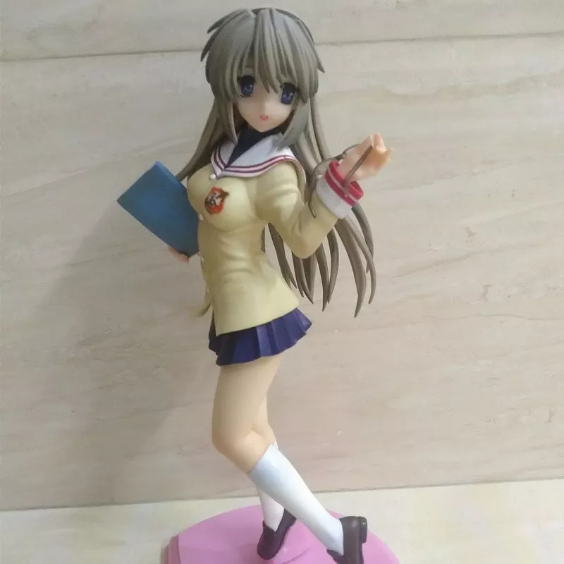 Action Figure Anime clannad sakagami tomoyo pvc figura de ação collectible modelo boneca brinquedo 25cm
