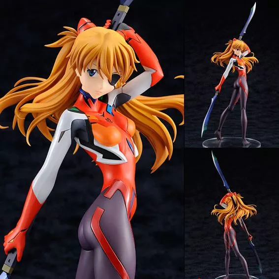 action figure anime eva neon genesis evangelion soryu asuka langley 28cm Action Figure Evangelion Asuka 1/8 figura modelo de resina gk