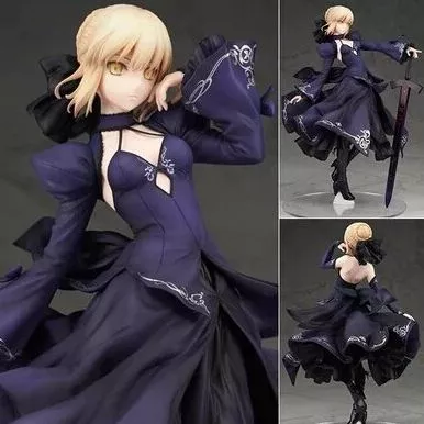 action figure anime fate zero fate stay night black saber 26cm Pelúcia Re Zero Life in Another World Emilia Anime 42cm