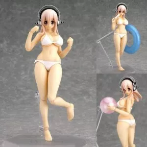 action figure anime figura sexy super sonico figma sp 051 maio ver. pvc figura de Action Figure Anime figura sexy super sonico figma SP-051 maiô ver. Pvc figura de ação coleção modelo brinquedos boneca presentes 14cm