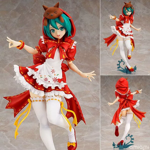 action figure anime hatsune miku red riding hood 2nd pvc figura de acao collectible Pintados à mão Bule Pingente Cadeia Longa Esmalte Colar Gargantilha de Moda Jóias Acessórios Bijuteria Bijoux Femme Presentes Para Mulheres