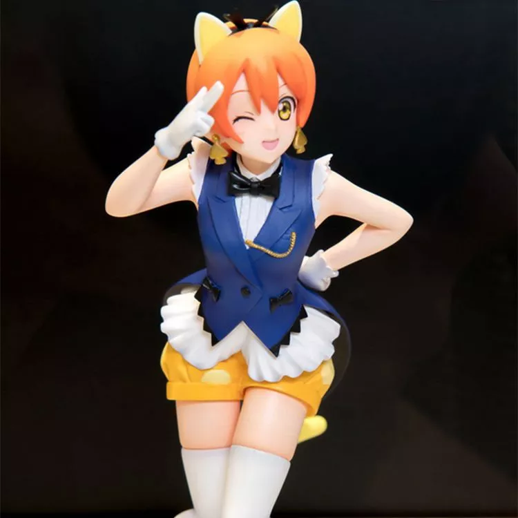 action figure anime love live rin hoshizora 16cm Pantufa Adulto I Love U Eu Amo Você