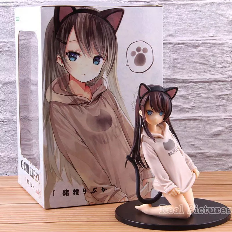 Action Figure Anime OCHI LIPKA Figure Ripuka Cute Cat's Ear Girl PVC Action Collection Model Toy
