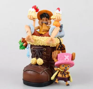 Action Figure Anime One Piece Luffy and Chopper Bota 11cm