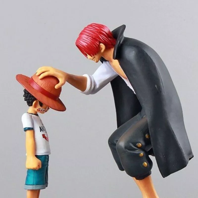 Action Figure Anime One Piece Monkey D Luffy & Shanks Red-Haired 18cm
