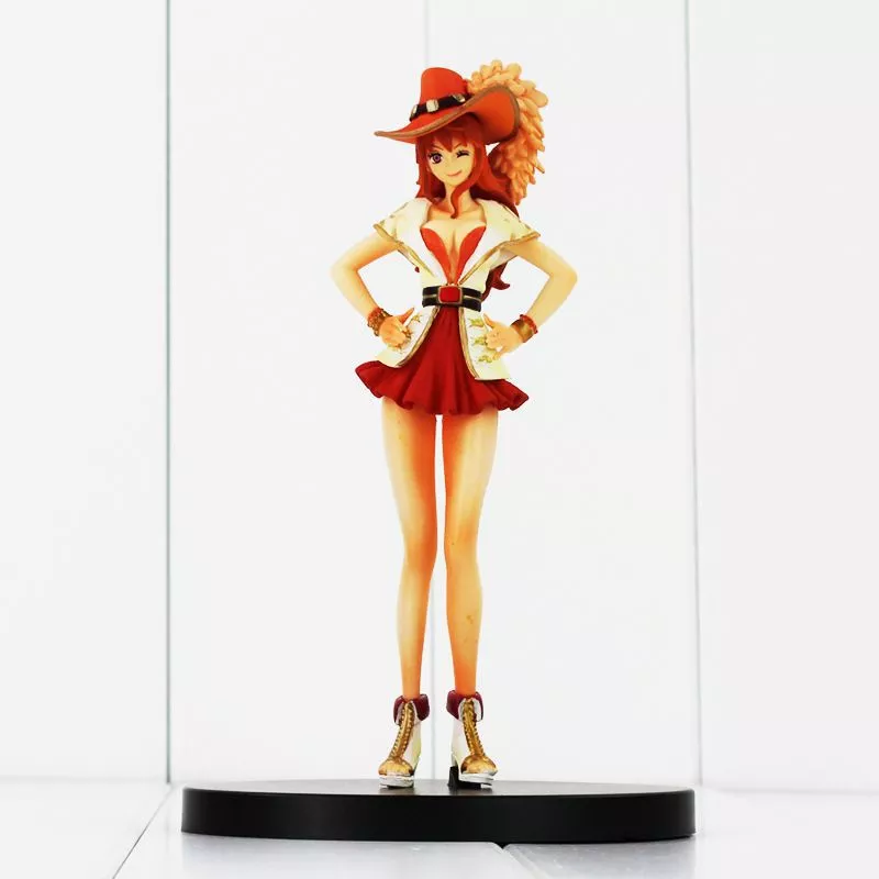 action figure anime one piece nami 17cm 31 Luminária One Piece luz da noite luffy sanji zoro nami 3d led ilusão toque lâmpada mesa figura ação óptica lâmpada cabeceira decoração lâmpada mesa