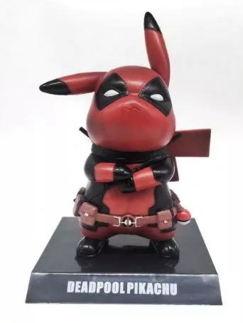 Action Figure Anime Pokemon Pikachu Cosplay Deadpool 14cm