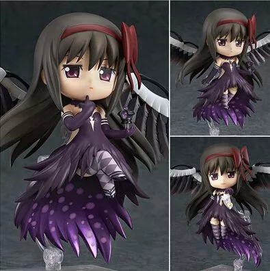 action figure anime puella magi madoka magica akemi homura 10cm 566 nendoroid Brinco Anime Sailor Moon Sakura Card Captor japonês anime cor de ouro coração com vermelho azul cristal marinheiro lua varinha mágica forma chave brincos para meninas crianças presentes