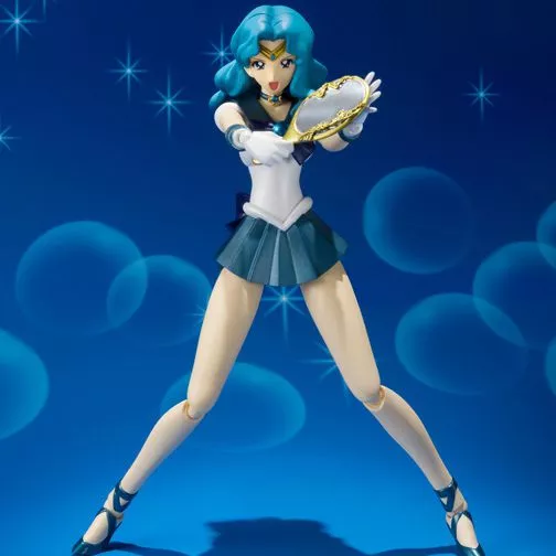 action figure anime sailor moon netuno 15cm 1 Anime sailor moon luna roxo gato compõem espelho lidar com meninas portátil cosplay
