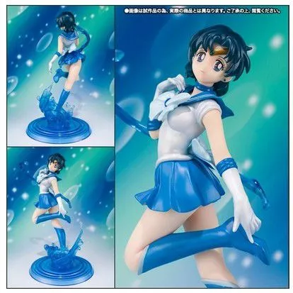 Action Figure Anime Sailor Moon Sailor Mercury Mizuno Ami 20th Anniversary 19cm