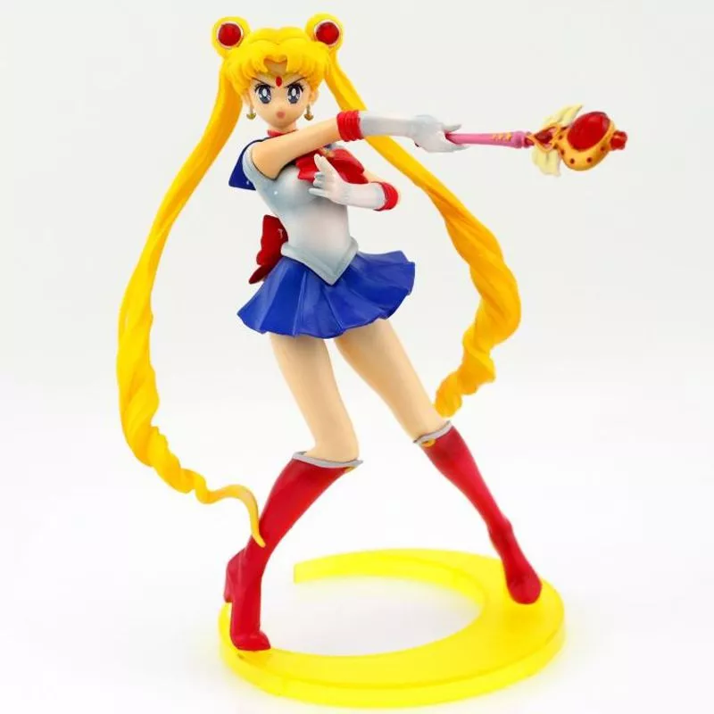 action figure anime sailor moon tsukino usagi 20th anniversary 21cm Caneta Ovelha Branca Cute BTS BT21