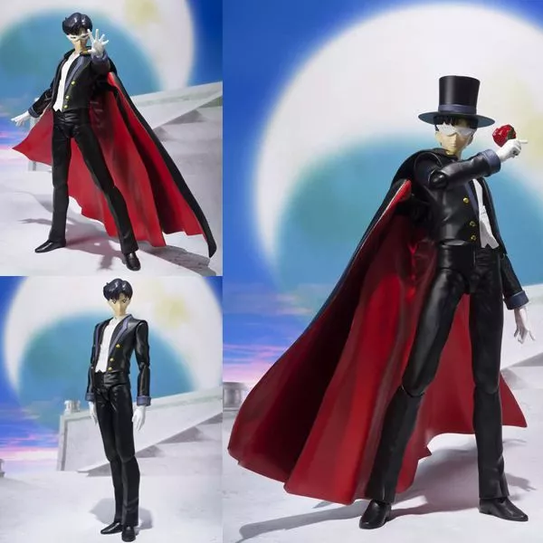 Action Figure Anime Sailor Moon Tuxedo Mask Chiba Mamoru 20th 16cm