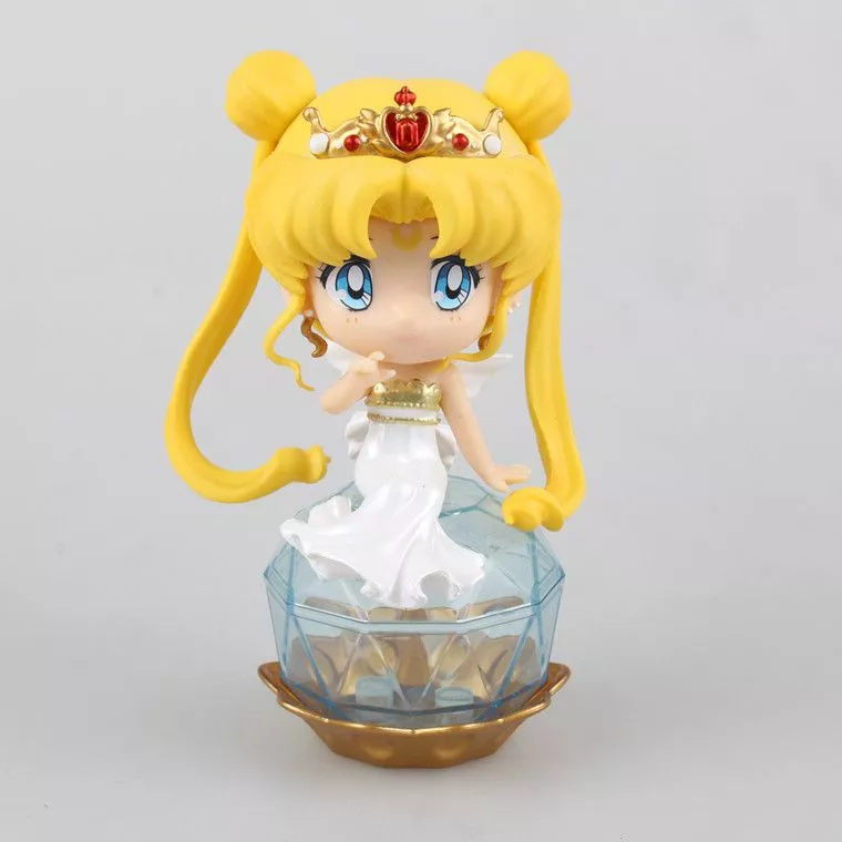 Action Figure Anime Sailor Moon Vestida de Noiva Azul 11cm