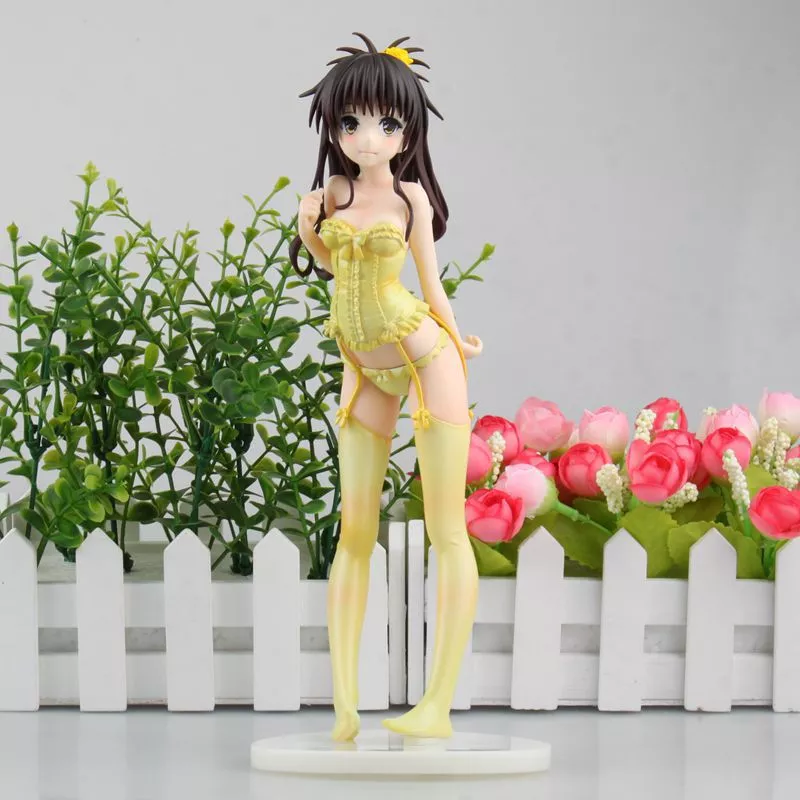 Action Figure Anime To Love Ru yuuki mikan vestido de casamento ver figura ação pvc collectible modelo boneca brinquedo 24cm