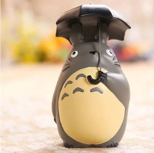 action figure anime totoro hayao miyazaki animation nibarik guarda chuva 1 18 10cm Brinco hayao miyazaki howl moving castle moda filme jóias brincos dos desenhos animados cosplay acessório de vestuário para fãs de filmes