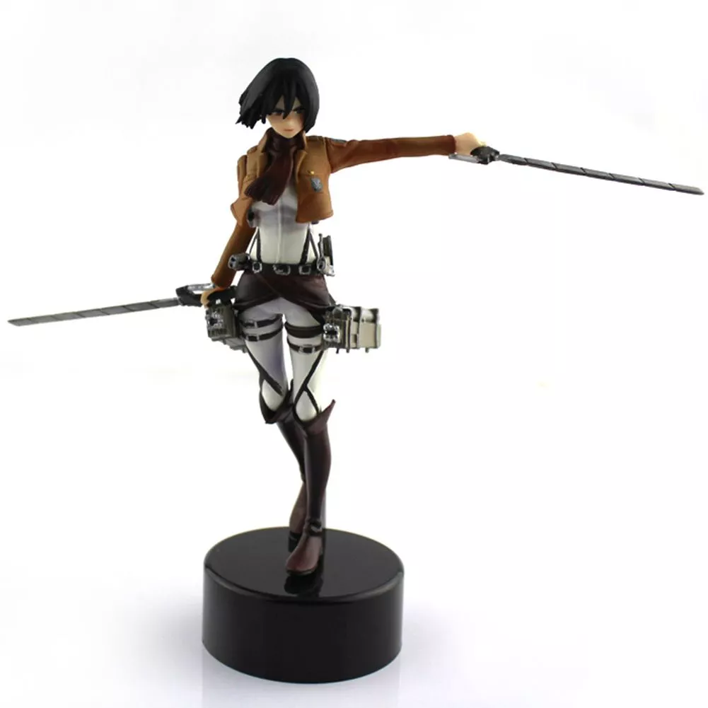 action figure attack on titan shingeki no kyojin mikasa ackerman 12cm Jaqueta Frio Anime Attack on Titan Eren Mikasa Levi A